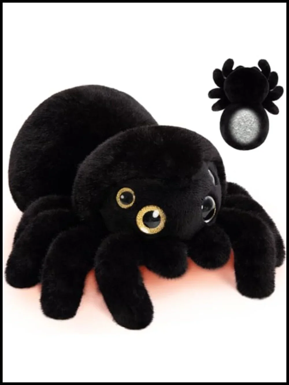 Weighted Spider Plush, Microwavable Heated Stuffed Animal, Cozy Halloween Gift
